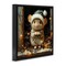 Stupell Industries Barn Mouse with Christmas Lights Floating Frame Design by Riley B